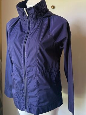 Apana Purple XS Lightweight Hooded Windbreaker Jacket water resistant